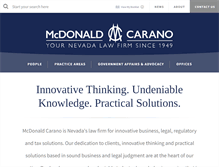 Tablet Screenshot of mcdonaldcarano.com